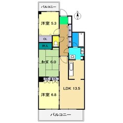 ア･ラ･モードはりまや(601)の物件間取画像